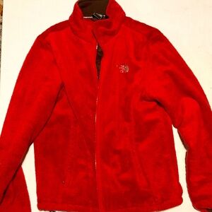 Red north face jacket